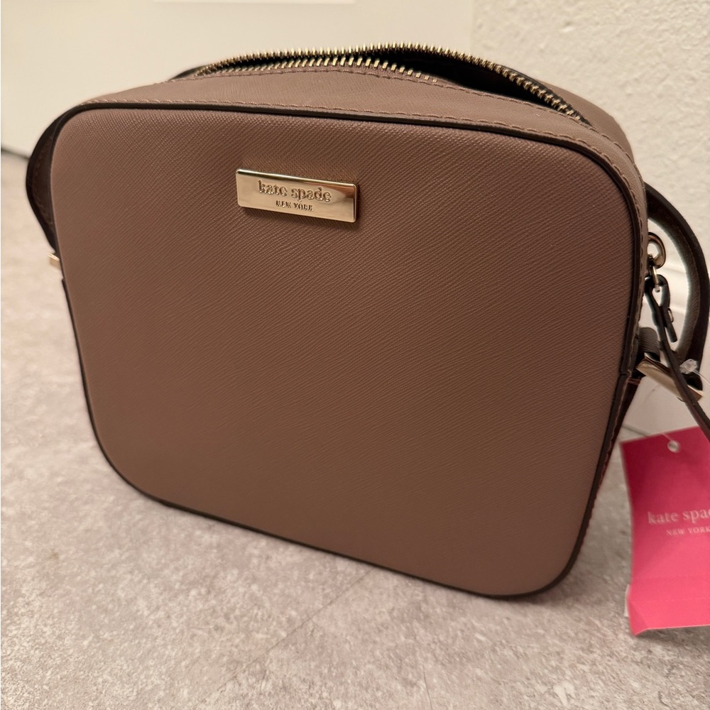 kate spade Taupe Crossbody Bag with Gold Hardware